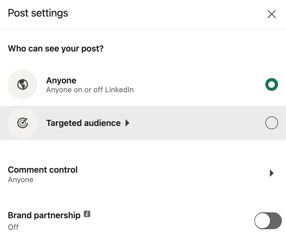 linkedin marketing strategy, setting