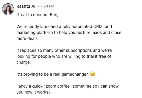 linkedin marketing strategy, message