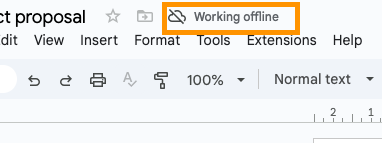 google docs work offline icon