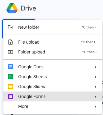 google docs google forms