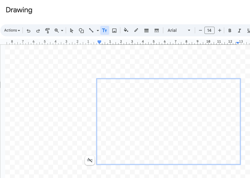 google docs drawing new text box